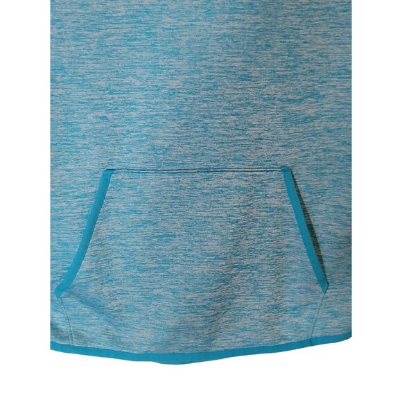 Under Armour Cold Gear Hooded Sweatshirt‎ Size Small Teal Hoodie Thumb Holes - Picture 3 of 6